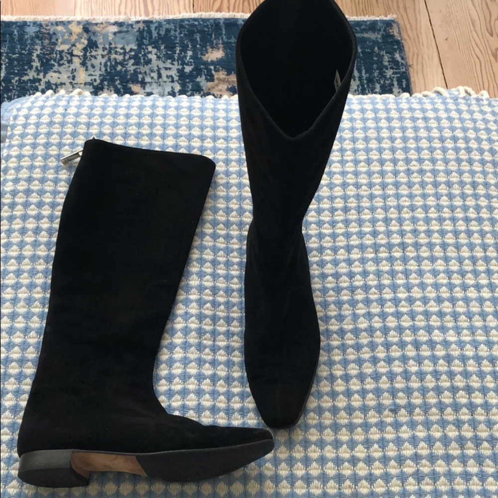 Manolo Blahnik black suede boots